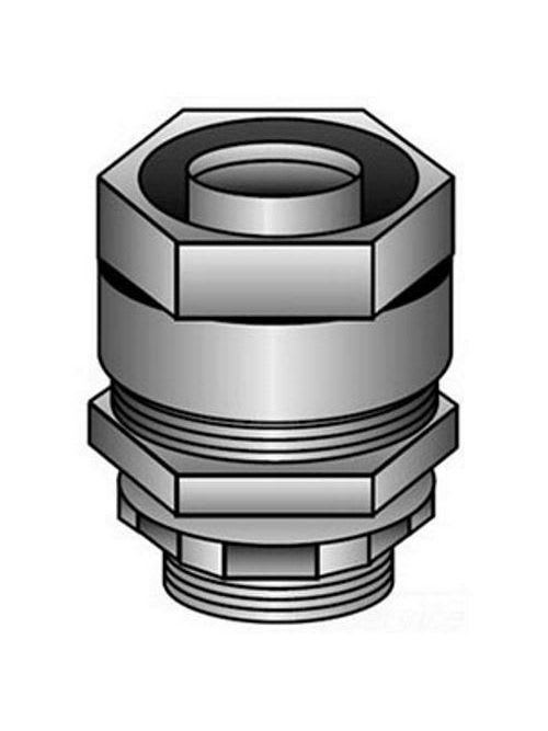 OZ-Gedney Co. - O-Z/Gedney 4Q-50 1/2" Straight Liquidtight Connector, Malleable Iron Body, Steel Ferrule