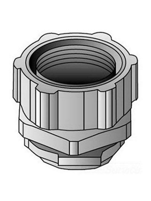 OZ-Gedney Co. - O-Z/Gedney 4Q-350 3-1/2" Straight Liquidtight Connector, Malleable Iron Body, Steel Ferrule
