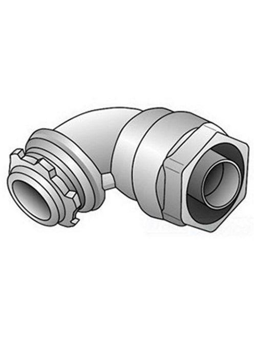 OZ-Gedney Co. - O-Z/Gedney 4Q-975 3/4" 90deg Liquidtight Connector, Malleable Iron Body, Steel Ferrule
