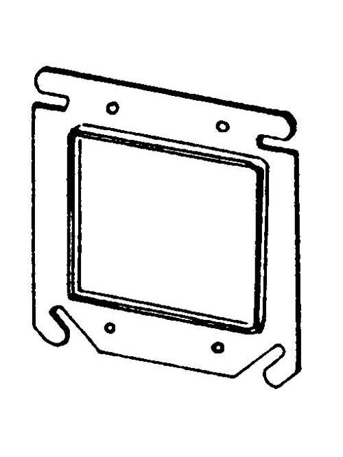 Appleton Electric - Appleton 8470WB 4" Square Cover / Mud Ring, 1/4" Raised, 3.5cu.in, Double Device, Steel