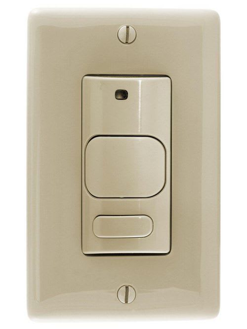 Hubbell Wiring Device - Hubbell AD1277I1 1800 W 120/277 VAC 1000 Square Foot Ivory Ultrasonic and Passive Infrared Sensor Wall Switch