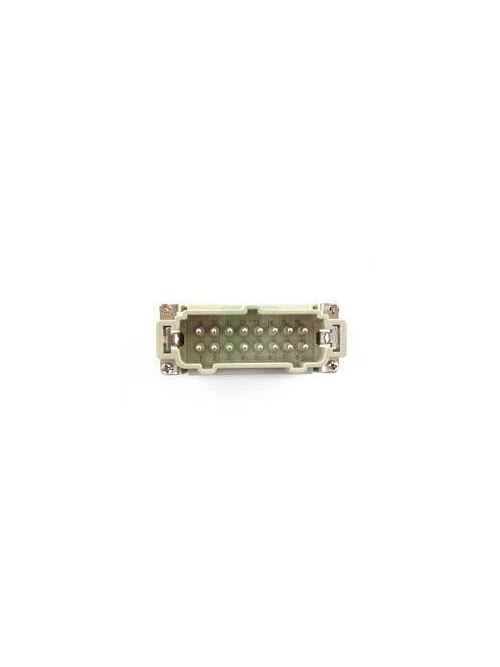Harting Inc. of North America - Harting USA 09330162601 16 Amp 500 Volt Pebble Gray Polycarbonate 16 Post Male Insert Screw