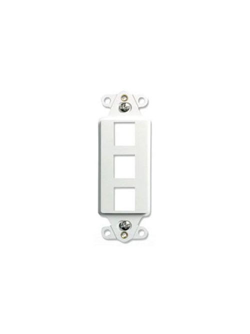 Pass & Seymour / Legrand - Pass & Seymour KS326-W 3-Port White Data Communication Keystone Decorator Frame
