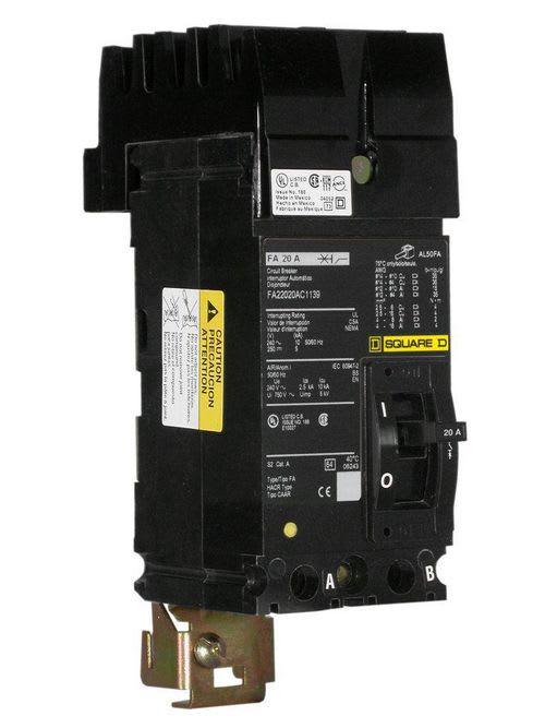 Square-D / Schneider - Square D FA24020AB 480 Volt 20 Amp Molded Case Circuit Breaker