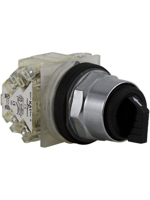 Square-D / Schneider - Square D 9001KS43BH2 30 mm 10 Amp 600 VAC/VDC 2NO 2NC 3-Position Round Knob Non-Illuminated Selector Switch