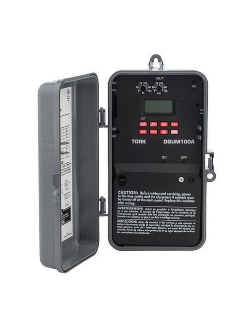 NSi - Tork DGUM100A 120/277 VAC 60 Hz 20 Amp 7 Day SPDT Momentary 1-Channel Digital Time Switch