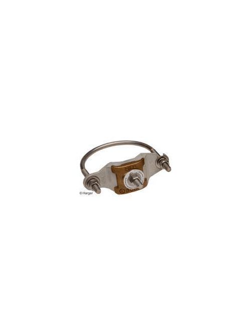 Harger Lightning Protection - Harger Lightning & Grounding CPC5/6 5 to 6 Inch Electrotin Plated Bronze U Bolt Pipe Clamp