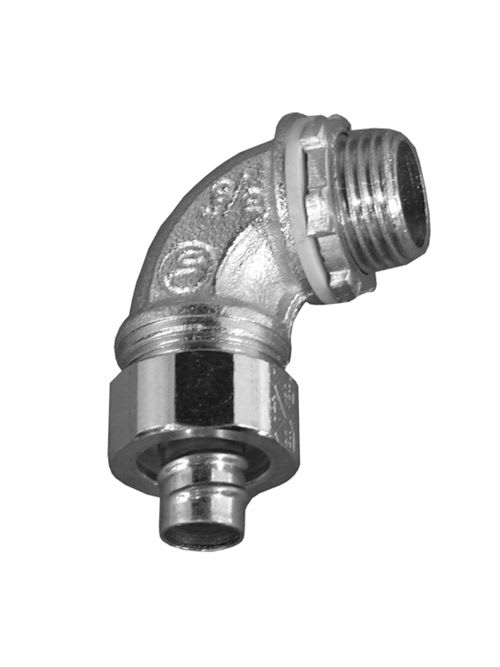 Appleton Electric - Appleton 4QS-938 3/8" Zinc Plated Steel 90 Degrees Liquidtight Connector