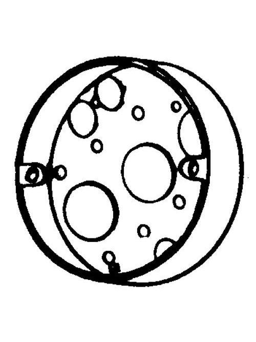 Appleton Electric - Appleton Group 510L 3-1/4 Inch 1/2 Inch Deep Hot Dip Galvanized Steel Round Box
