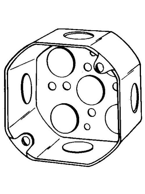 Appleton Electric - Appleton 4OD-1/2 4 x 2-1/8" 21.5 In. Steel Octagon Outlet Box