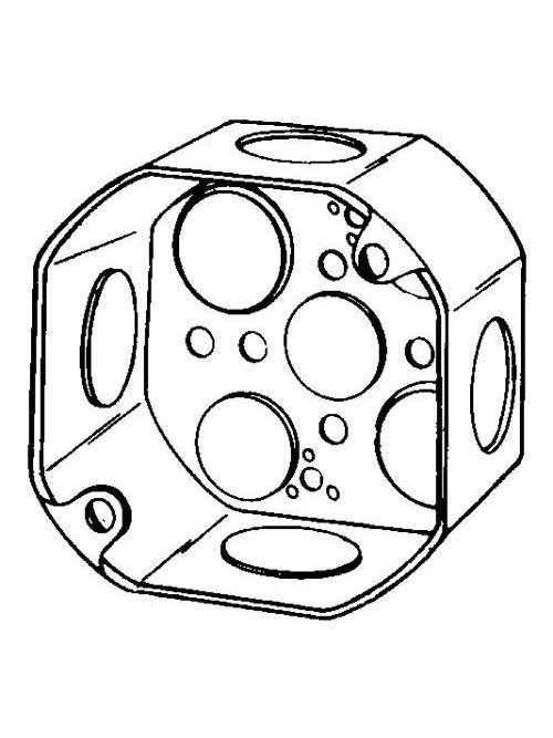 Appleton Electric - Appleton 4OD-3/4 4 x 2-1/8" 21.5 In. Steel Octagon Outlet Box