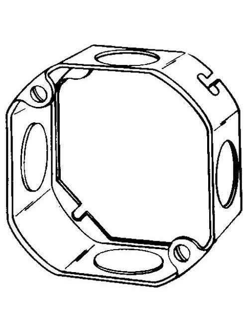 Appleton Electric - Appleton 4OE-3/4 4 x 1-1/2" 15.5 In. Steel Octagon Outlet Box