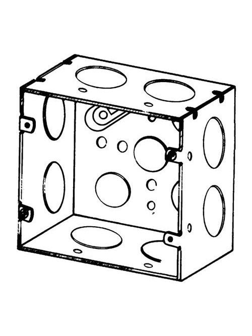 Appleton Electric - Appleton 4SJD-1 4-11/16 x 2-1/8" 42 In. Steel Deep Welded Square Outlet Box