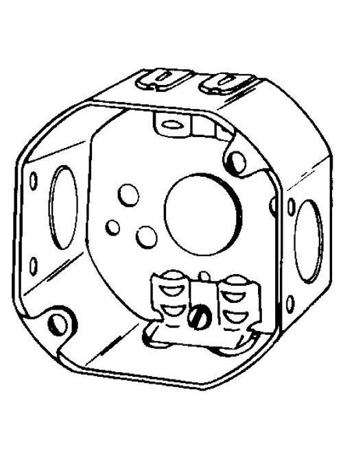 Appleton Electric - Appleton Group 560L 3-1/4 Inch Octagon Box with Non-Metallic Drawn Sheathed Cable Clamp