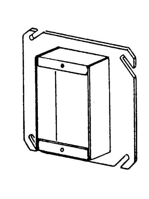Appleton Electric - Appleton 846-200 4" Square Tile Cover / Mud Ring, 2" Raised, 14.8cu.in, Single Device, Steel