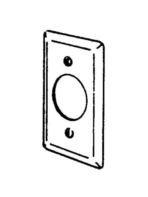 Appleton Electric - Appleton 2539 1-Gang Handy Box Cover, Single 1-13/32" Hole, Steel (4" x 2-1/8")