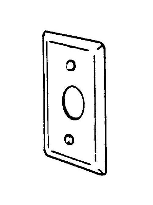 Appleton Electric - Appleton 2555 1-Gang Handy Box Cover, Single 1/2" Hole, Steel (4" x 2-1/8")