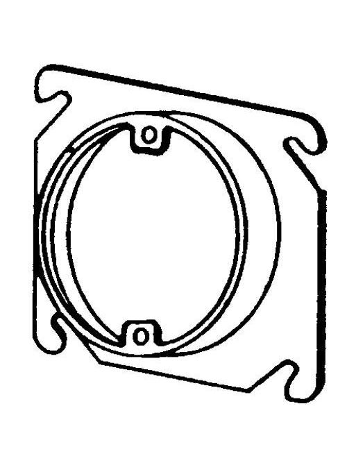 Appleton Electric - Appleton 8461B 4" Square Cover / Ceiling Mud Ring, 3/4" Raised, 5.0cu.in, Ears 2-3/4" C to C Open, Steel