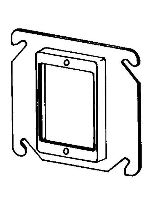 Appleton Electric - Appleton 8468A 4" Square Cover / Mud Ring, 1/2" Raised, 3.5cu.in, Single Device - Drawn, Steel