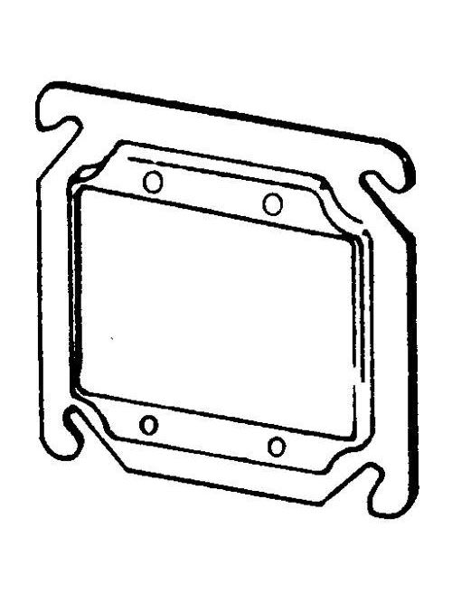 Appleton Electric - Appleton 8470B 4" Square Cover / Mud Ring, 1/4" Raised, 3.0cu.in, Double Device, Steel