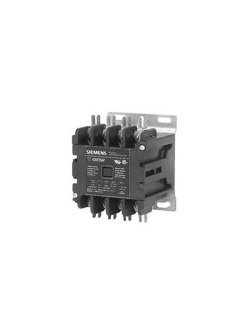 Siemens - Siemens 42CF25AF 4-Pole 600 VAC 110 to 120 VAC Coil 40 Amp 15 Hp Open Type Definite Purpose Contactor
