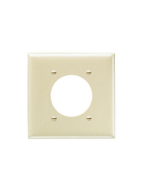 Pass & Seymour / Legrand - Pass & Seymour SP703-W 2Gang Wall Plate, Power Outlet Receptacle, 2.1563" Hole, Standard - White