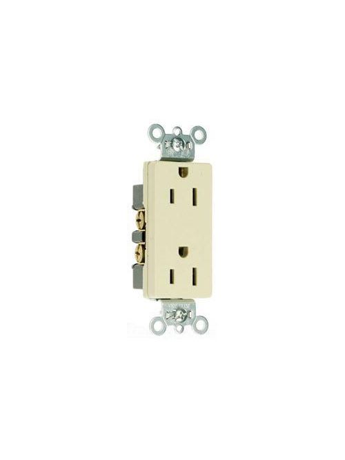Pass & Seymour / Legrand - Pass & Seymour 26242-BK Heavy-Duty Decorator Spec Grade Duplex Receptacle Side Wire 15A 125V - Black