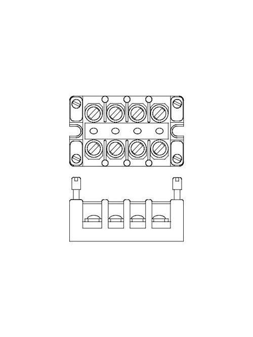 Square-D / Schneider - Square D 3090TB4 4-Pole Toroidal Current Transformer Shorting Terminal Block