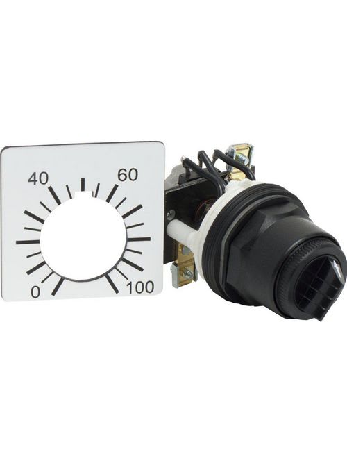 Square-D / Schneider - Square D 9001SK2106 300 Volt 2 W 2500 Ohm NEMA 4/13 30 mm Push Button Potentiometer
