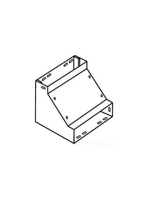 Square-D / Schneider - Square D RWT10SFEE 10 Inch 14 Gauge Steel Gray Electrodeposition Painted Sweep Edgewise Elbow Flush Cover