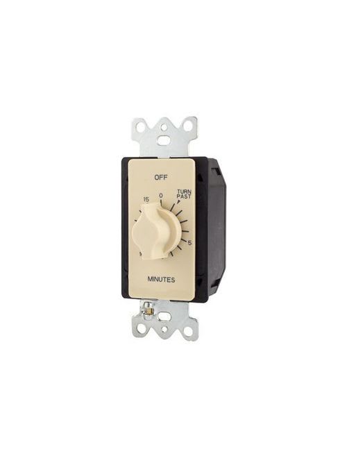NSi - Tork A515M 125/277 VAC 60 Hz 20 Amp 15 Minute Ivory SPST Springwound Auto Off In-Wall Electromechanical Time Switch