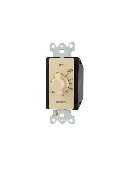 NSi - Tork A530M 125/277 VAC 60 Hz 20 Amp 30 Minute Ivory SPST Springwound Auto Off In-Wall Electromechanical Time Switch