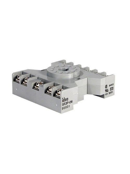Idec Products - IDEC Corporation SR3P-06 3-Pole 11-Pin Screw Terminal Din Rail Mount Relay Socket