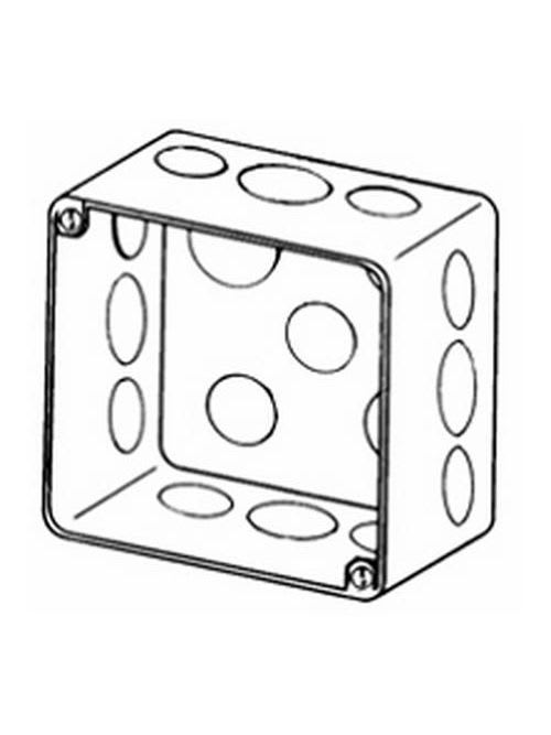 Appleton Electric - Appleton 4SPD 4" Square Outlet/Switch Plenum Box, 2-1/8" Deep, 30.3cu.in, 1/2" & 3/4" Knockouts, Drawn, Steel