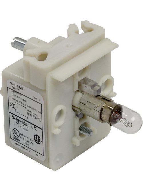 Square-D / Schneider - Square D 9001KM3 208 to 220 Volt 2.5 VA Incandescent 30 mm Push Button Light Module