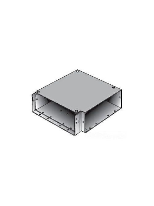 Square-D / Schneider - Square D RWT10HE 10 Inch Gray Electrodeposition Painted 14 Gauge Steel Wall Duct Horizontal Elbow with Flush Cover