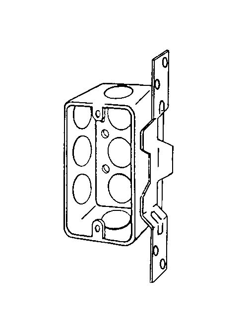 Appleton Electric - Appleton Group 4CSVB-1/2 4 x 2-1/8 Inch Dimensions 1-7/8 Inch Deep Drawn Vertical Handy Box with Bracket