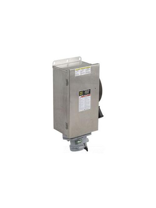 Square-D / Schneider - Square D H363DSWA 600 VAC 100 Amp 3-Pole Class H/J/K/R/T Fusible Heavy Duty Receptacle Switch