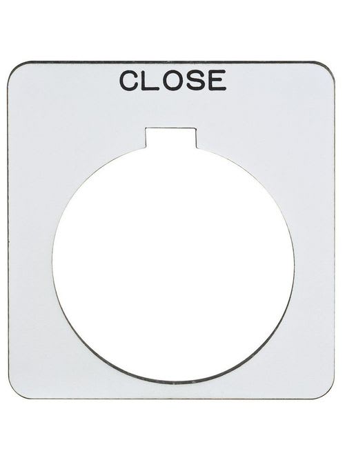 Square-D / Schneider - Square D 9001KN208WP Type K 30 mm Push Button Legend Plate