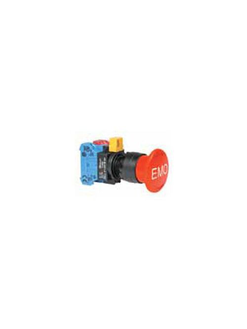 Idec Products - IDEC Corporation HW1B-V4F01-R 40 mm 1NC Red Push-Lock Turn Reset Plastic Bezel Push Button