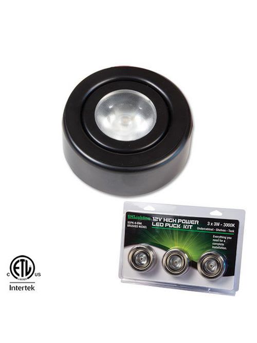 GM Lighting - GM Lighting SDP-3-W 3 W 12 VDC 110 Lumen White Dimmable LED Accent/Task Puck Light