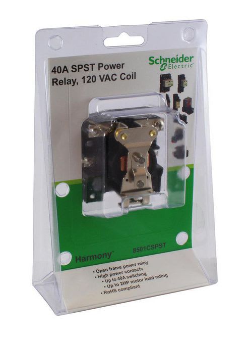 Square-D / Schneider - SQD 8501CSPST OPEN POWER RELAY 120VAC, SPST-NO