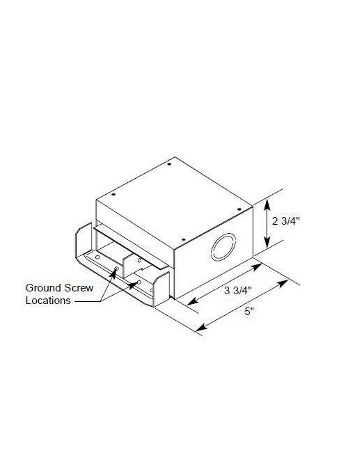The Wiremold Co - Wiremold G4010D 6 x 4-3/4 x 2-3/4 Inch Gray Steel Raceway Entrance End