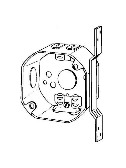 Appleton Electric - Appleton 561LVB 4" 1-1/2" Deep 15.5 In. Hot Dip Galvanized Steel Octagon Outlet Box