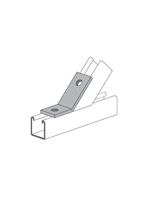 Allied Powerstrut - Power-Strut PS 633 45 DEG EG Electrogalvanized 2-Hole 45 Degrees Open Angle Channel Connector Fitting