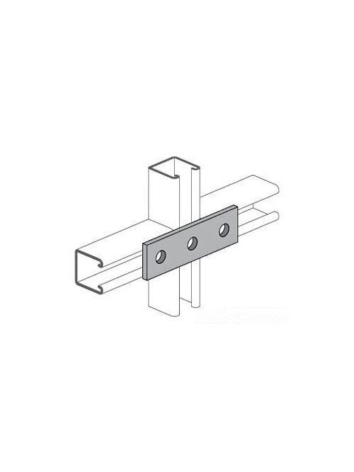 Allied Powerstrut - Power-Strut PS 602 EG Electrogalvanized 3-Hole Channel Splice Plate