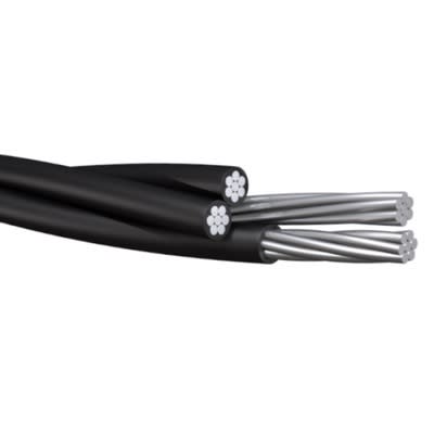 Aluminum Wire - APPALOOSA 4/0-4/0-4/0-4/0 Quadruplex Service Drop Aluminum Conductor, 19-Strand Phase Conductors, 6/1 Strand ACSR Bare Neutral Messenger