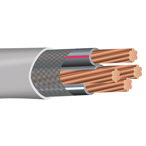 Copper Wire - SER 2/0-2/0-2/0-1 Copper Round Service Entrance Cable, 500 Foot Reel