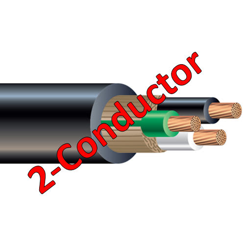 SO Cord - SO 16/2 (Black/White) Flexible Power Cord, Stranded Copper, 600V, BLACK Jacketed (250ft Spool)