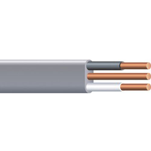 Copper Wire - UF-NMCB 6/2 Copper w/Ground Direct Burial Non-Metallic Underground Feeder Cable, 1000ft Reel (Cut to Length)